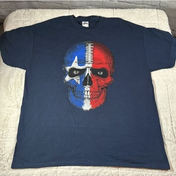 Houston Texans Skull Tee T-Shirt size XL Navy Battle Red NWOT New Without Tags - Picture 12 of 16
